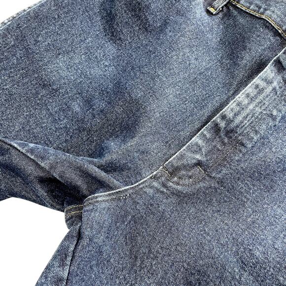 Vintage 90s Wrangler Men's Jeans Dark Blue Wash Denim Straight Leg 38x32 - Picture 9 of 10